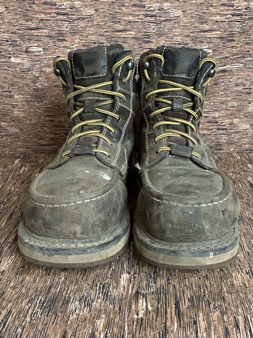 KEEN Utility 6” Cincinnati Waterproof Brown Work Boots Carbon Toe Men’s US 10 D